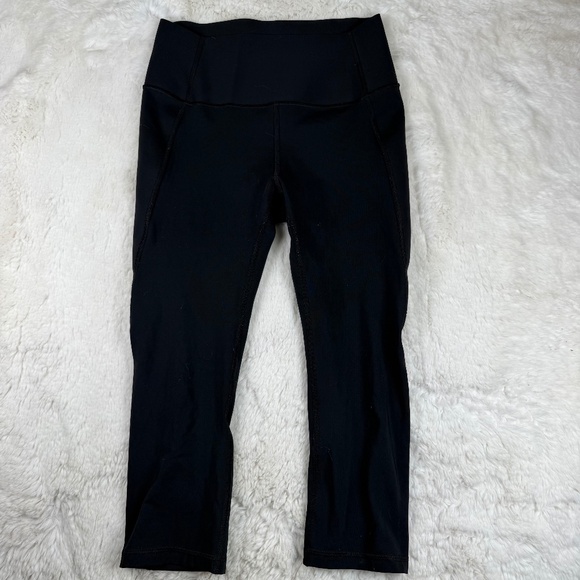 Gap Fit Goddess Sculpt Compression Crop High Rise Leggings Black Women's Medium - Picture 1 of 8